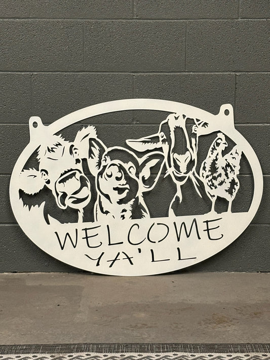 Funny Welcome Animal sign